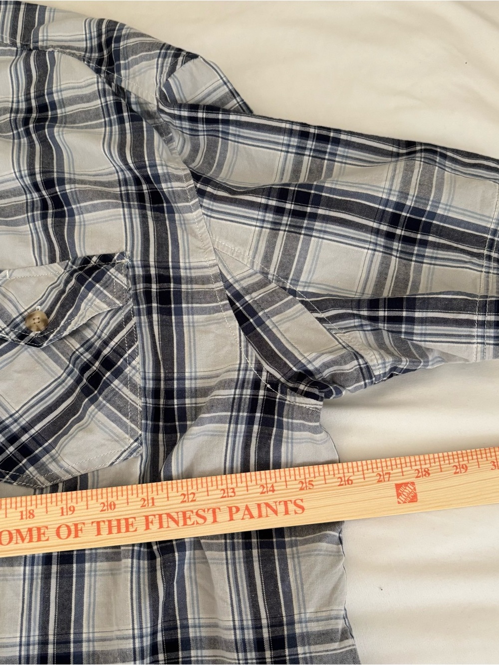 Duluth Trading Co Black & White Plaid Short Sleeve Button-Down Shirt - Picture 6 of 7